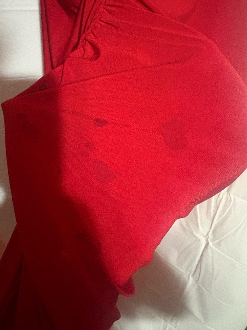 Cache Red Ruched Maxi Dress - Picture 4 of 5